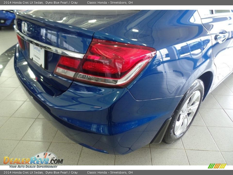 2014 Honda Civic LX Sedan Dyno Blue Pearl / Gray Photo #8