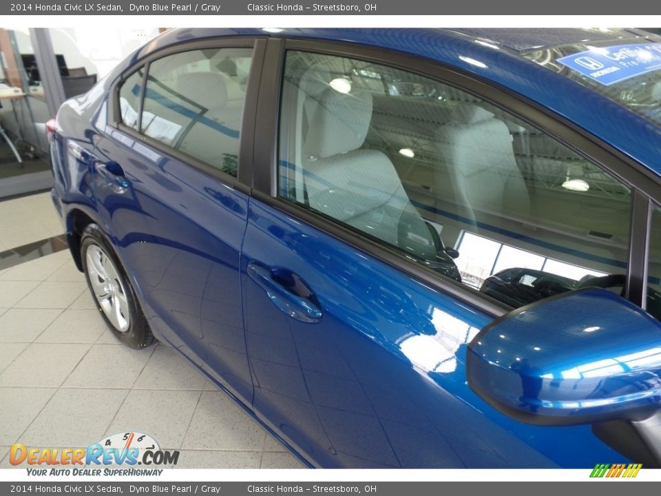 2014 Honda Civic LX Sedan Dyno Blue Pearl / Gray Photo #9