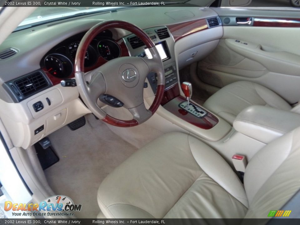 2002 Lexus ES 300 Crystal White / Ivory Photo #27