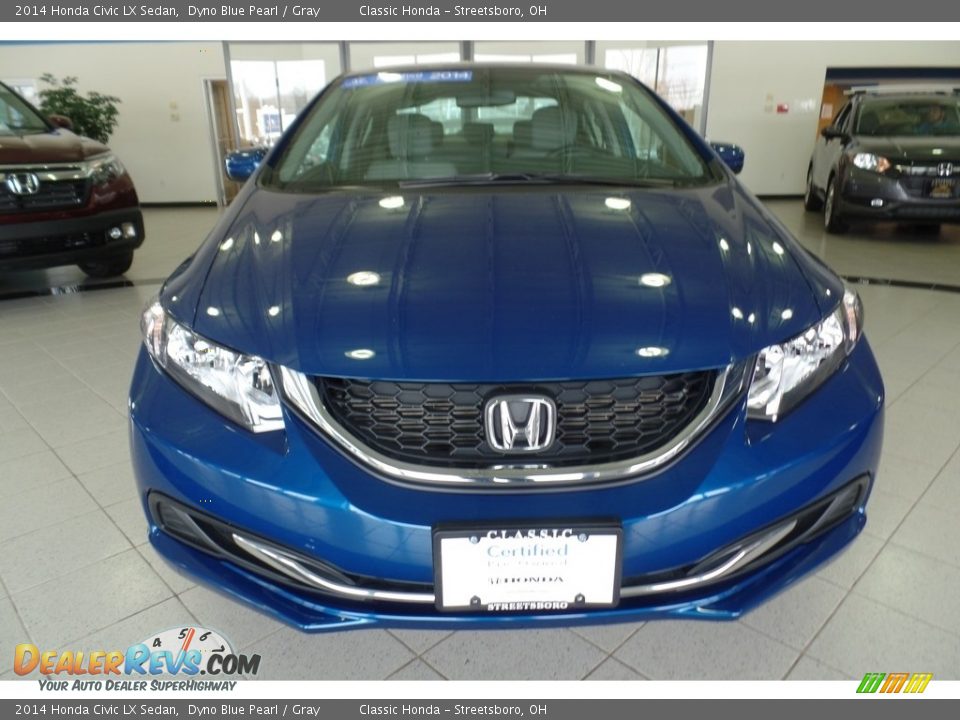 2014 Honda Civic LX Sedan Dyno Blue Pearl / Gray Photo #11