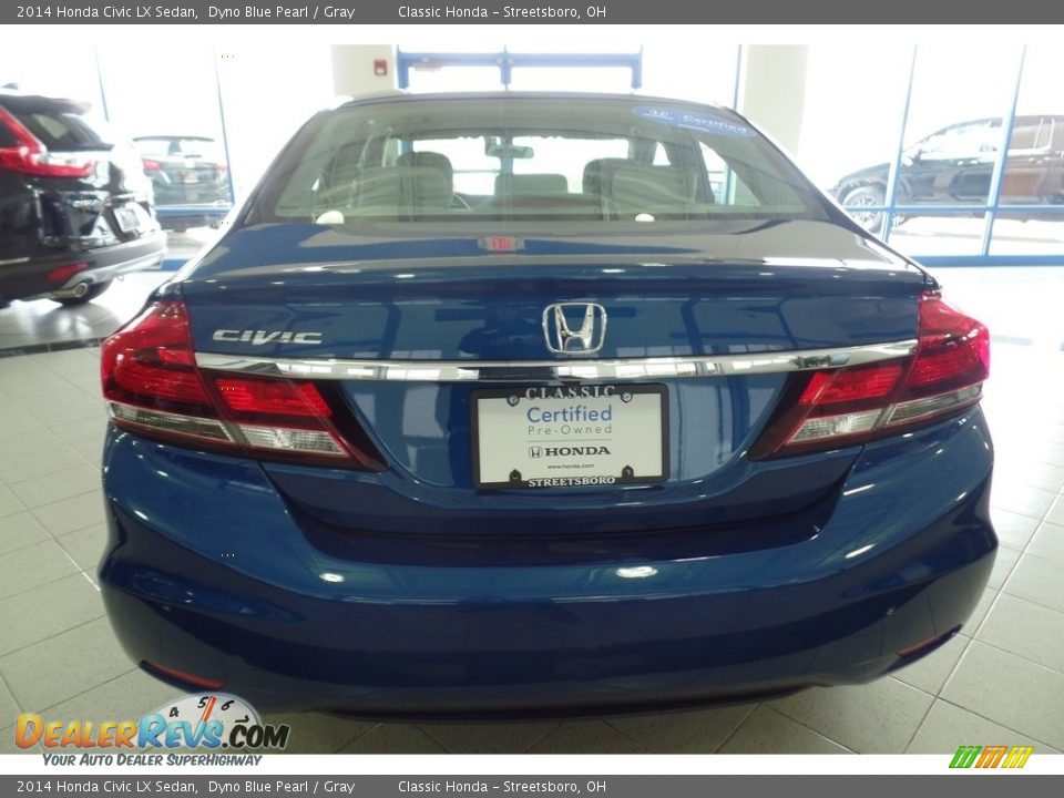 2014 Honda Civic LX Sedan Dyno Blue Pearl / Gray Photo #12