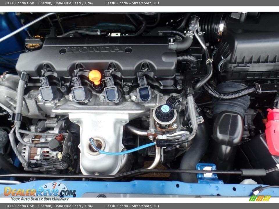 2014 Honda Civic LX Sedan Dyno Blue Pearl / Gray Photo #25