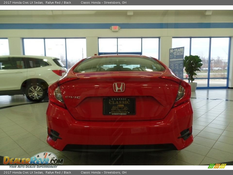 2017 Honda Civic LX Sedan Rallye Red / Black Photo #5