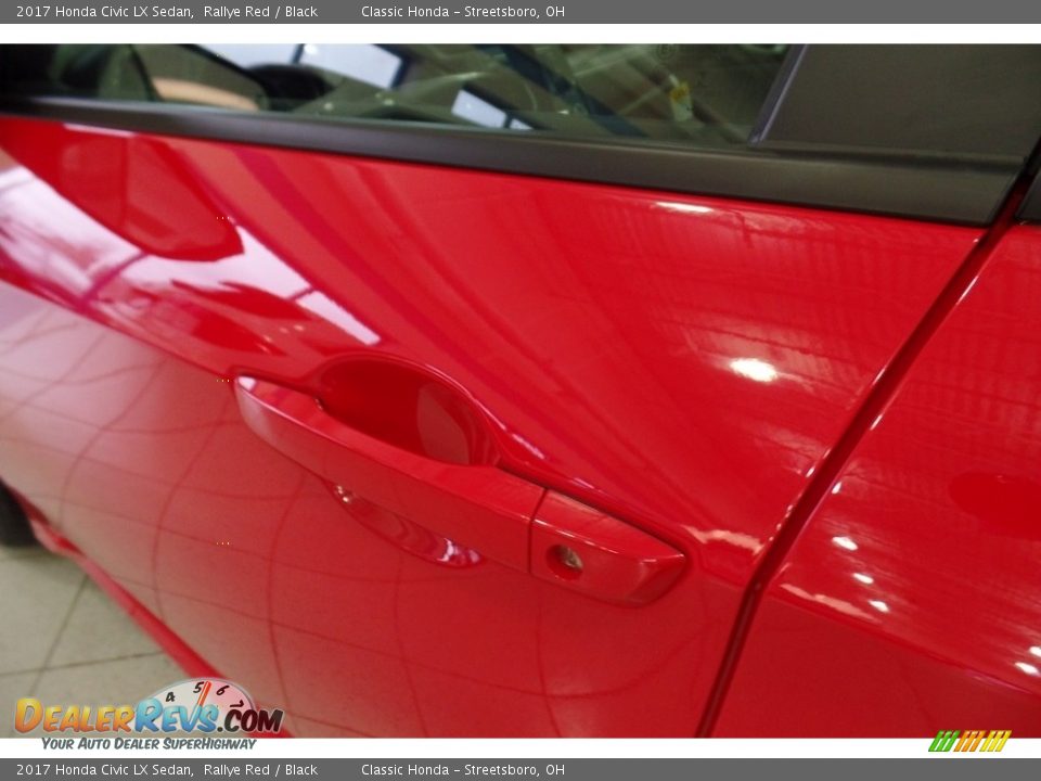 2017 Honda Civic LX Sedan Rallye Red / Black Photo #10