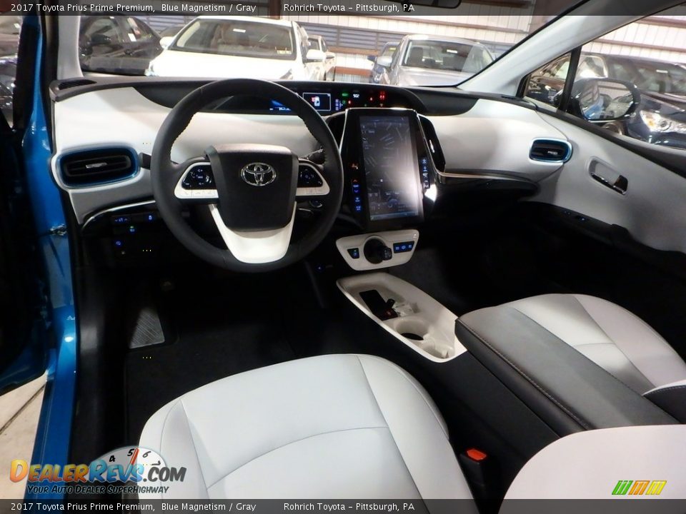 Gray Interior - 2017 Toyota Prius Prime Premium Photo #8