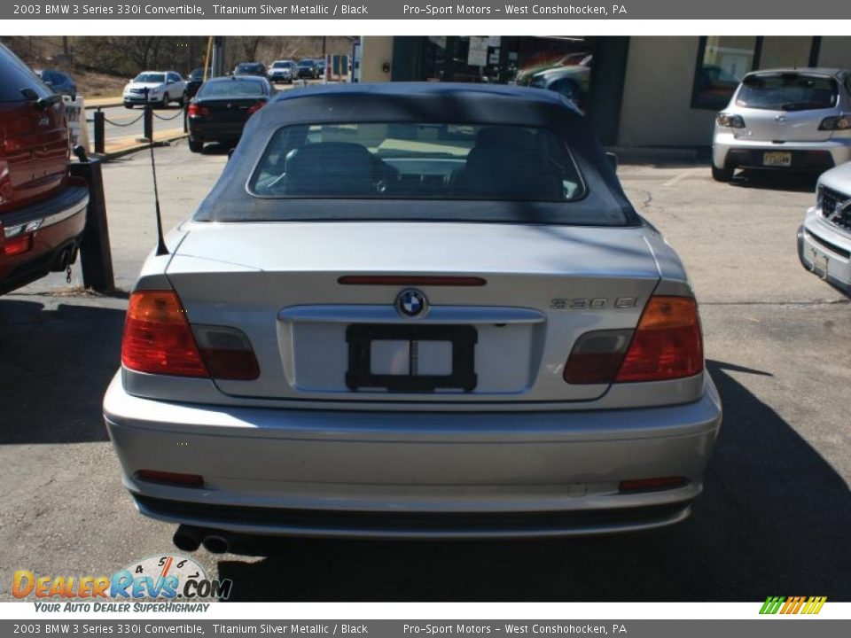 2003 BMW 3 Series 330i Convertible Titanium Silver Metallic / Black Photo #13