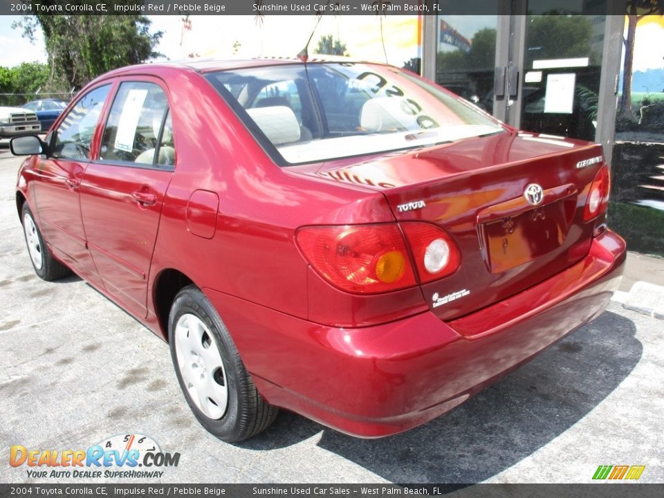 2004 Toyota Corolla CE Impulse Red / Pebble Beige Photo #5