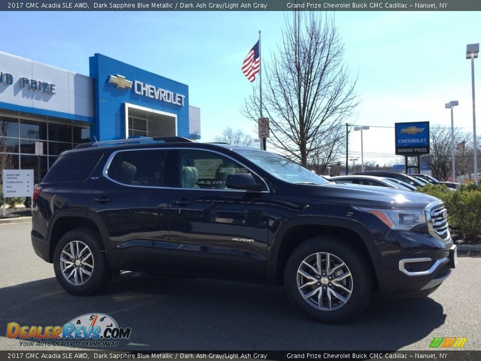 2017 GMC Acadia SLE AWD Dark Sapphire Blue Metallic / Dark Ash Gray/Light Ash Gray Photo #3