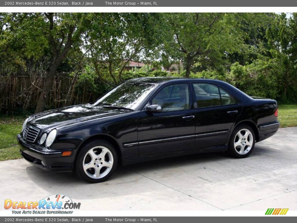 2002 Mercedes-Benz E 320 Sedan Black / Java Photo #2
