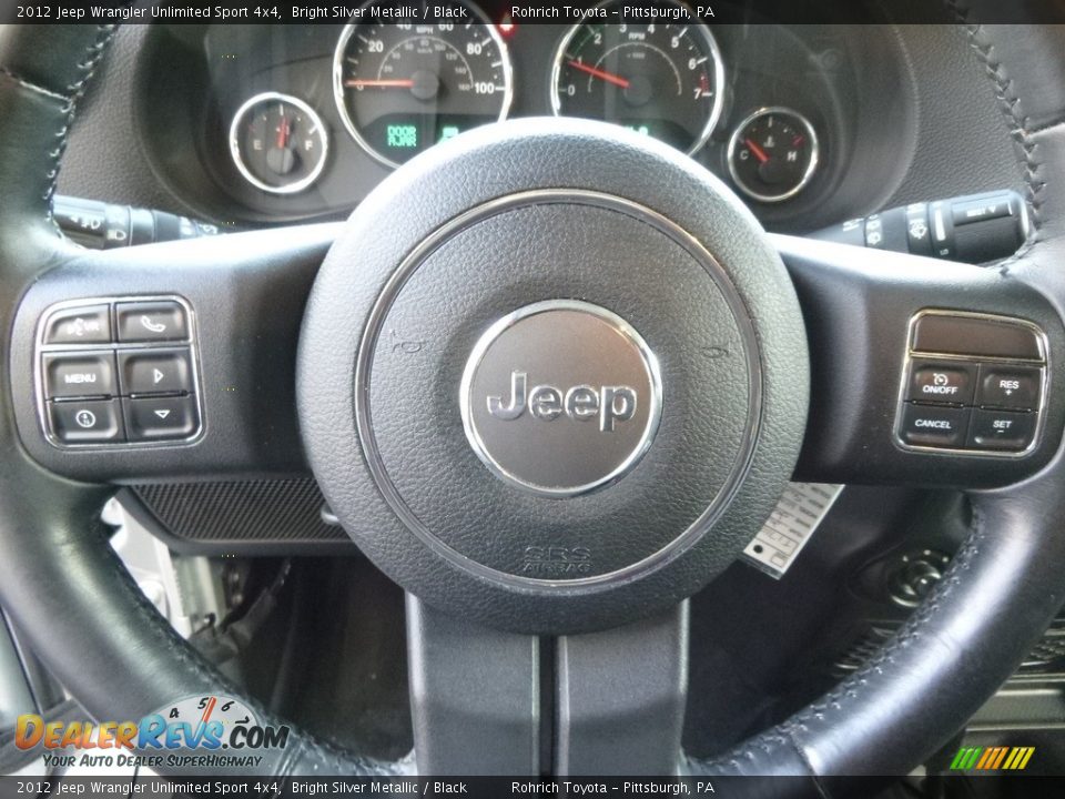 2012 Jeep Wrangler Unlimited Sport 4x4 Bright Silver Metallic / Black Photo #20