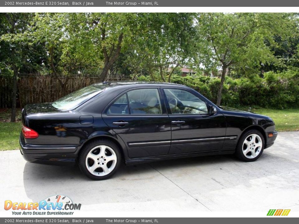 2002 Mercedes-Benz E 320 Sedan Black / Java Photo #14