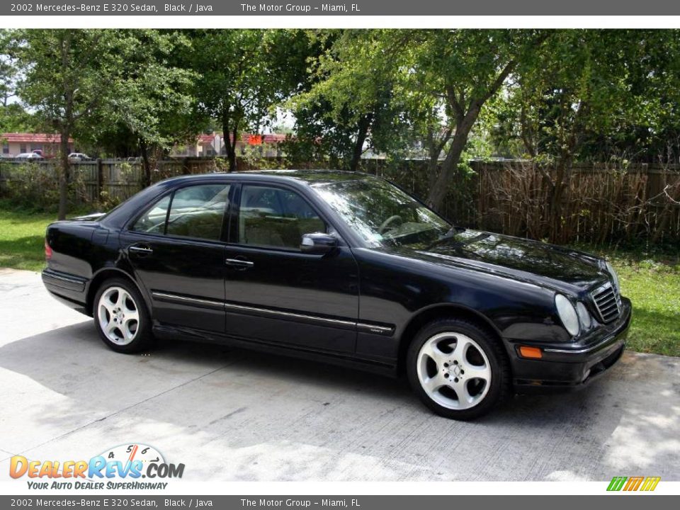 2002 Mercedes-Benz E 320 Sedan Black / Java Photo #18