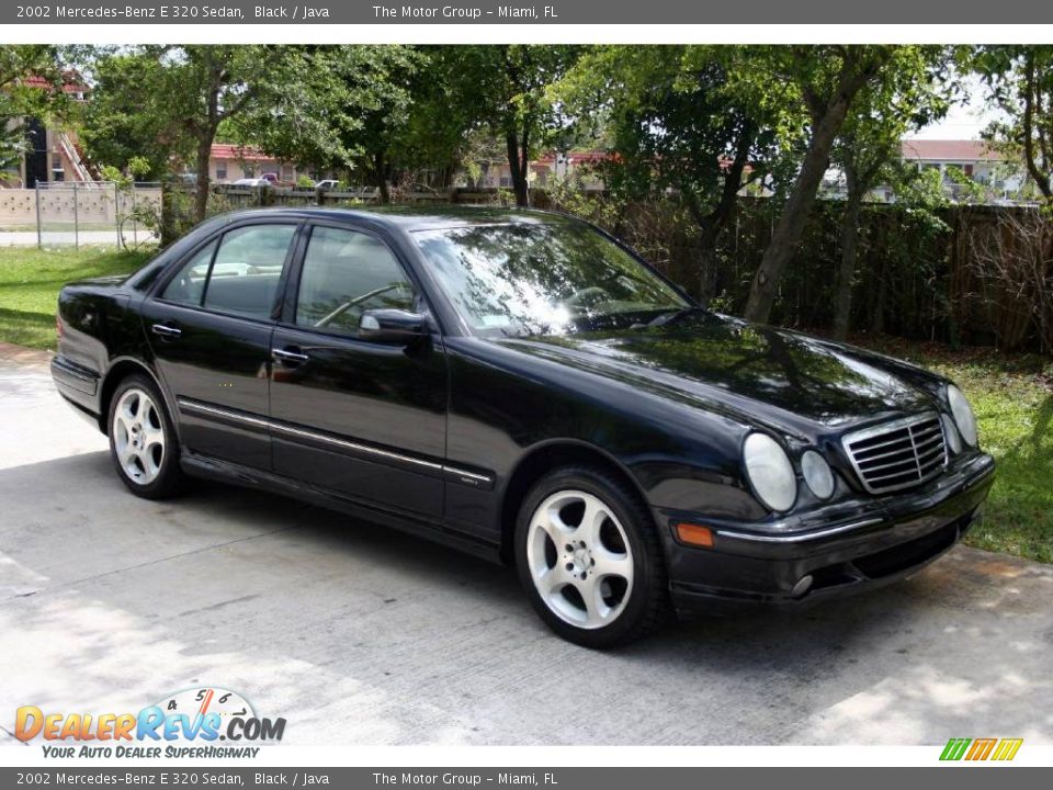 2002 Mercedes-Benz E 320 Sedan Black / Java Photo #19