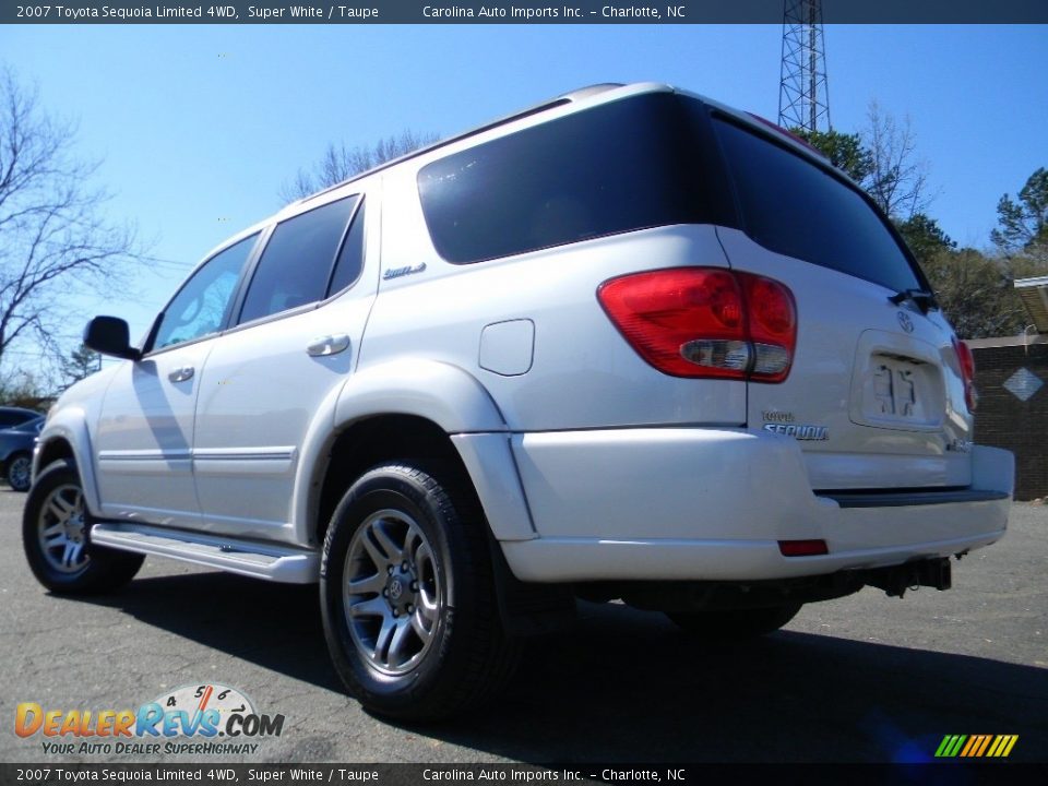 2007 Toyota Sequoia Limited 4WD Super White / Taupe Photo #8