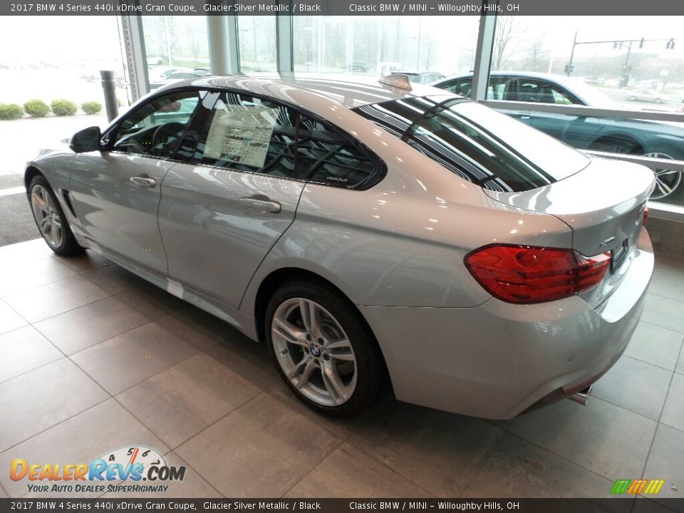 2017 BMW 4 Series 440i xDrive Gran Coupe Glacier Silver Metallic / Black Photo #2