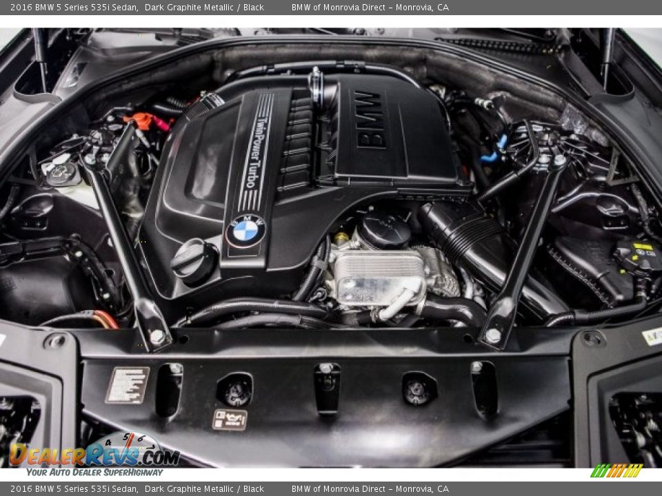 2016 BMW 5 Series 535i Sedan Dark Graphite Metallic / Black Photo #9