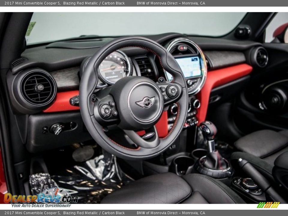 2017 Mini Convertible Cooper S Blazing Red Metallic / Carbon Black Photo #6