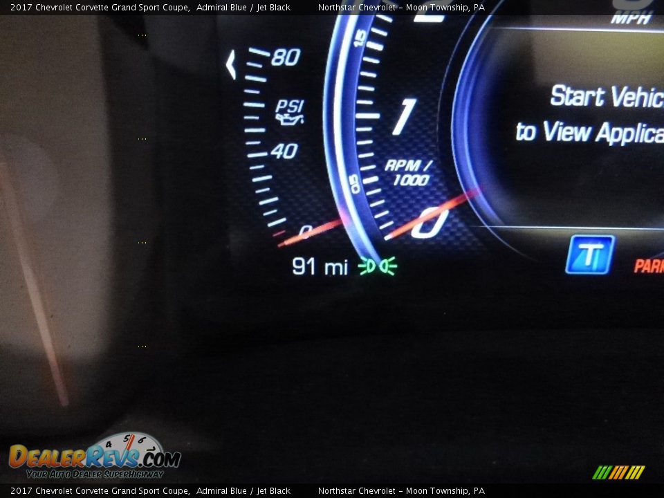 2017 Chevrolet Corvette Grand Sport Coupe Admiral Blue / Jet Black Photo #20