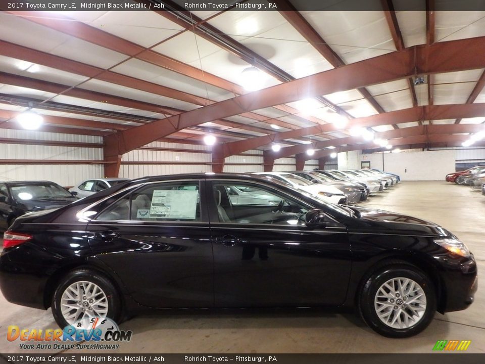 2017 Toyota Camry LE Midnight Black Metallic / Ash Photo #2