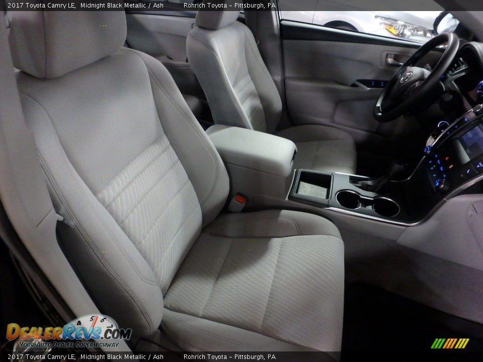 2017 Toyota Camry LE Midnight Black Metallic / Ash Photo #6