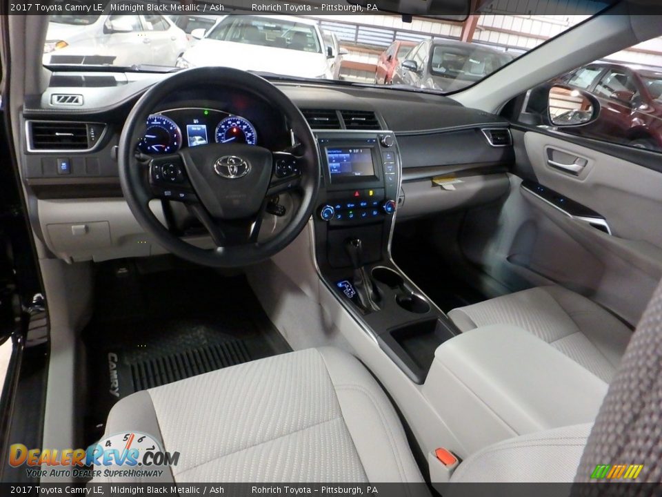 2017 Toyota Camry LE Midnight Black Metallic / Ash Photo #10