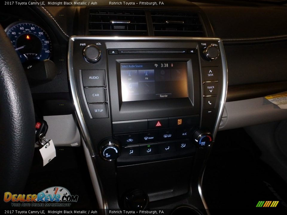 2017 Toyota Camry LE Midnight Black Metallic / Ash Photo #12