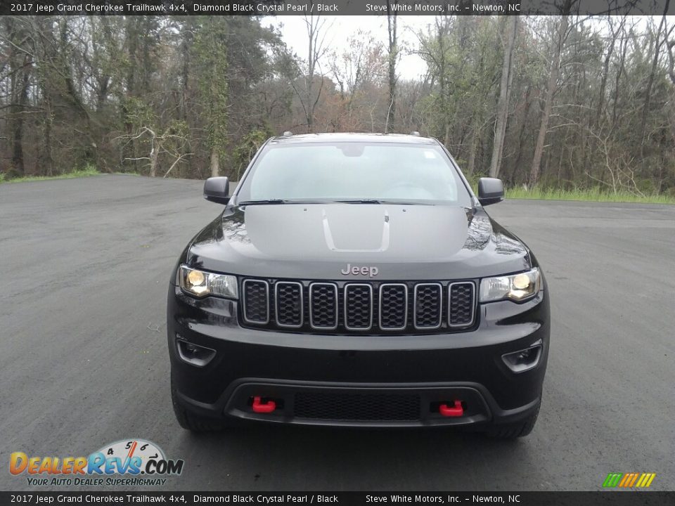 2017 Jeep Grand Cherokee Trailhawk 4x4 Diamond Black Crystal Pearl / Black Photo #3