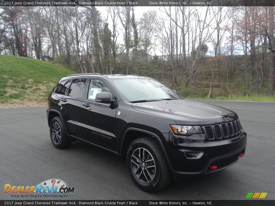 2017 Jeep Grand Cherokee Trailhawk 4x4 Diamond Black Crystal Pearl / Black Photo #4