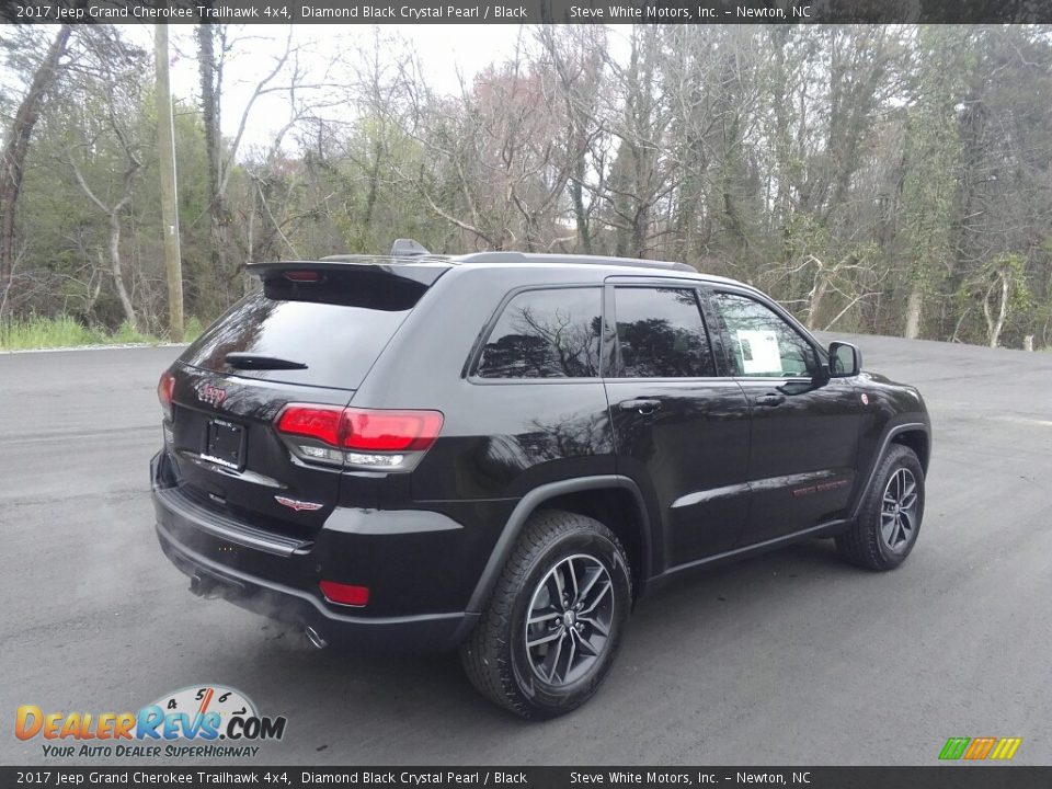 2017 Jeep Grand Cherokee Trailhawk 4x4 Diamond Black Crystal Pearl / Black Photo #6