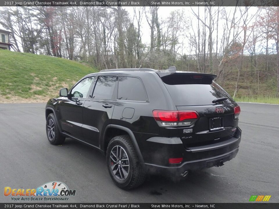 2017 Jeep Grand Cherokee Trailhawk 4x4 Diamond Black Crystal Pearl / Black Photo #8