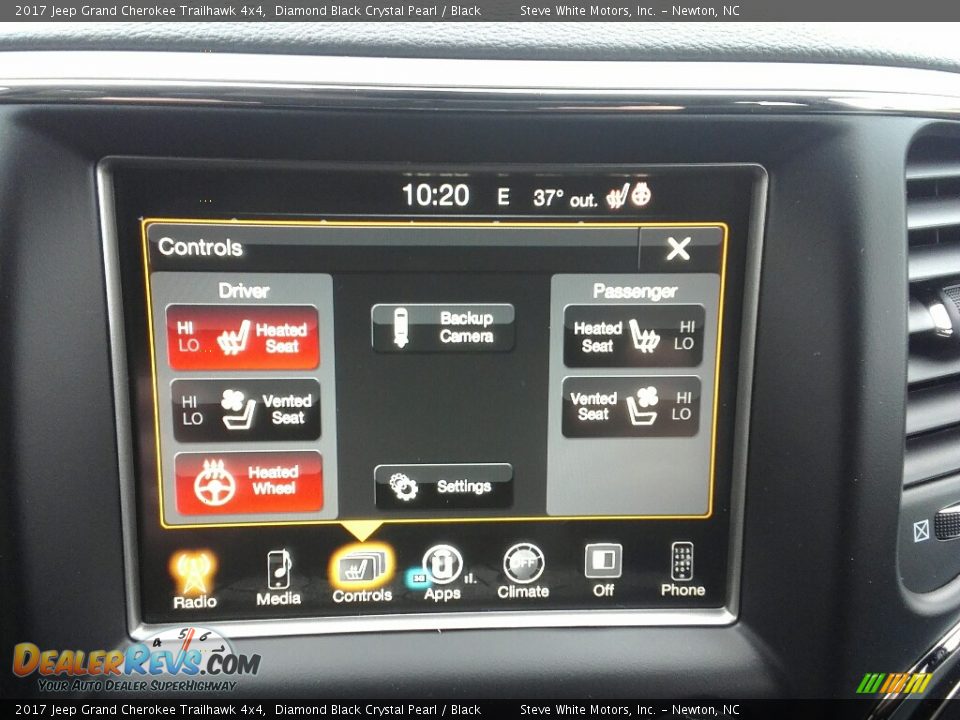 2017 Jeep Grand Cherokee Trailhawk 4x4 Diamond Black Crystal Pearl / Black Photo #18