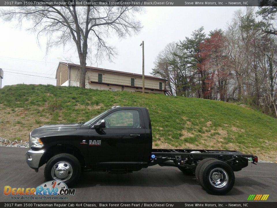 2017 Ram 3500 Tradesman Regular Cab 4x4 Chassis Black Forest Green Pearl / Black/Diesel Gray Photo #1