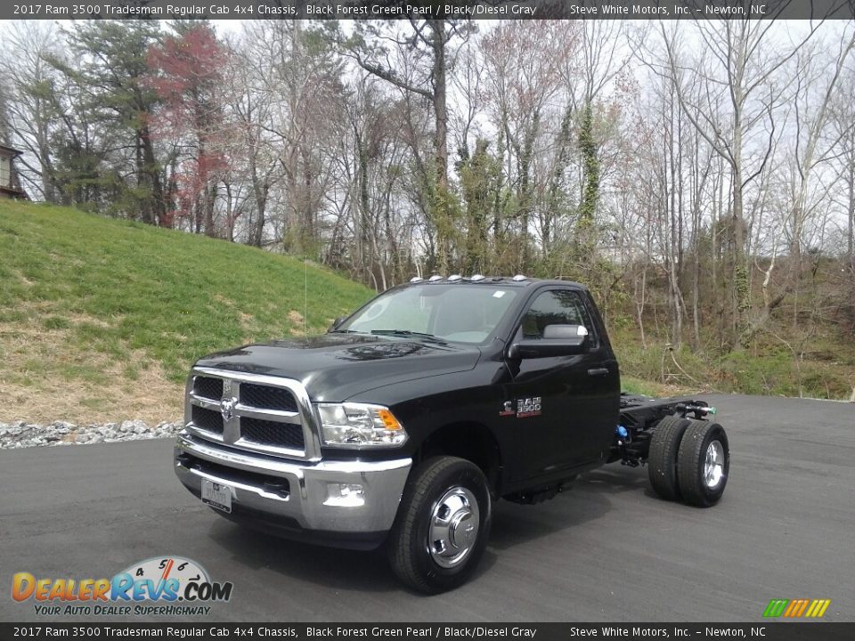 2017 Ram 3500 Tradesman Regular Cab 4x4 Chassis Black Forest Green Pearl / Black/Diesel Gray Photo #2