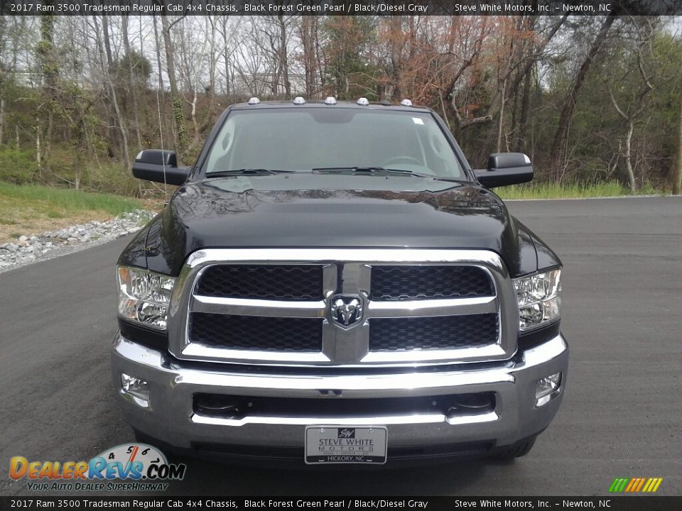 2017 Ram 3500 Tradesman Regular Cab 4x4 Chassis Black Forest Green Pearl / Black/Diesel Gray Photo #3