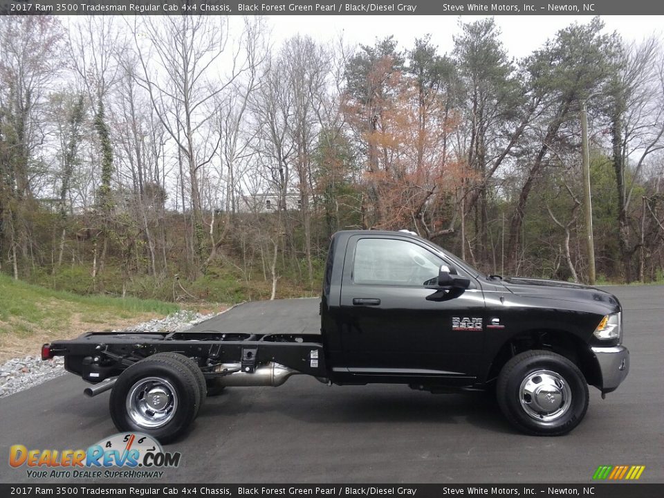 2017 Ram 3500 Tradesman Regular Cab 4x4 Chassis Black Forest Green Pearl / Black/Diesel Gray Photo #5