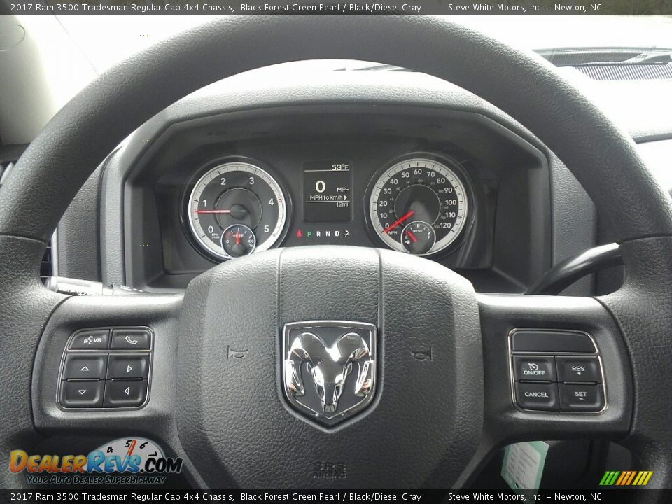 2017 Ram 3500 Tradesman Regular Cab 4x4 Chassis Black Forest Green Pearl / Black/Diesel Gray Photo #12