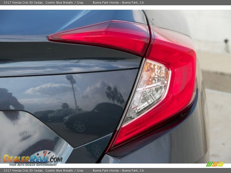 2017 Honda Civic EX Sedan Cosmic Blue Metallic / Gray Photo #4