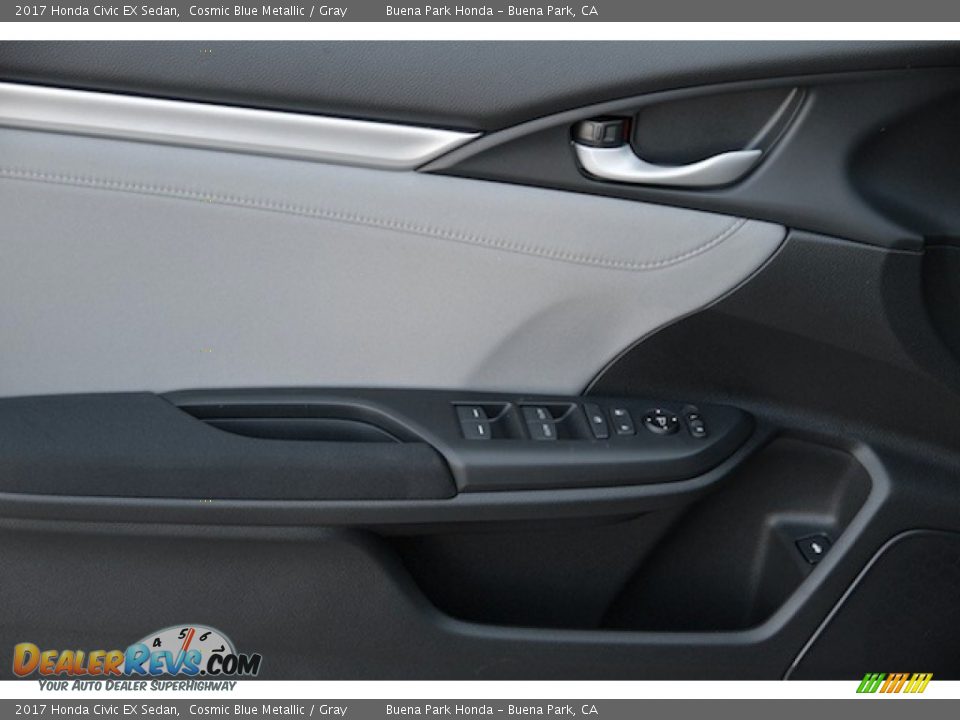 2017 Honda Civic EX Sedan Cosmic Blue Metallic / Gray Photo #8