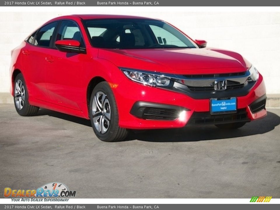 2017 Honda Civic LX Sedan Rallye Red / Black Photo #1
