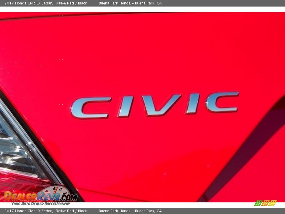 2017 Honda Civic LX Sedan Rallye Red / Black Photo #3
