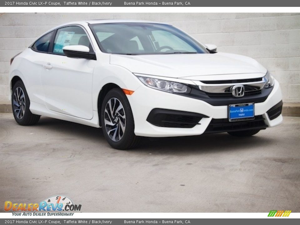 2017 Honda Civic LX-P Coupe Taffeta White / Black/Ivory Photo #1