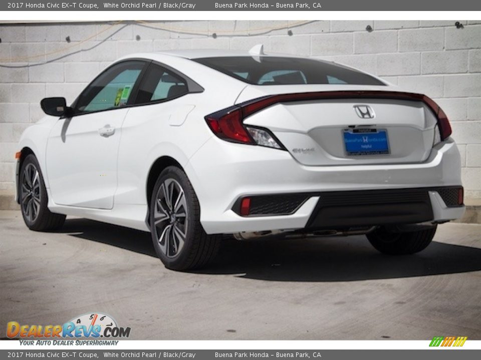 2017 Honda Civic EX-T Coupe White Orchid Pearl / Black/Gray Photo #2