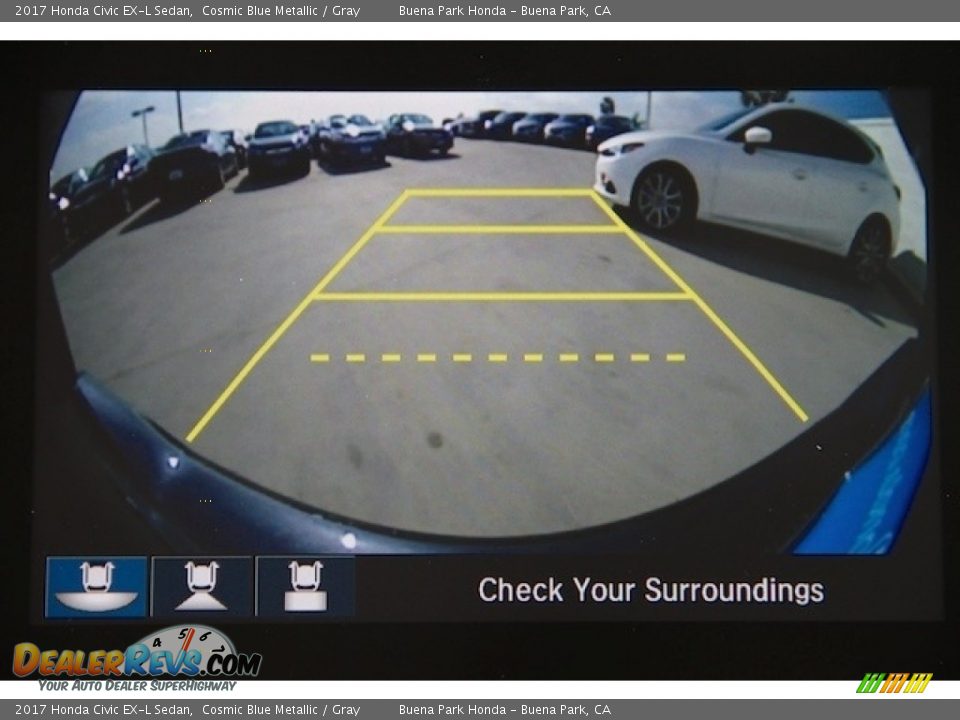 2017 Honda Civic EX-L Sedan Cosmic Blue Metallic / Gray Photo #7