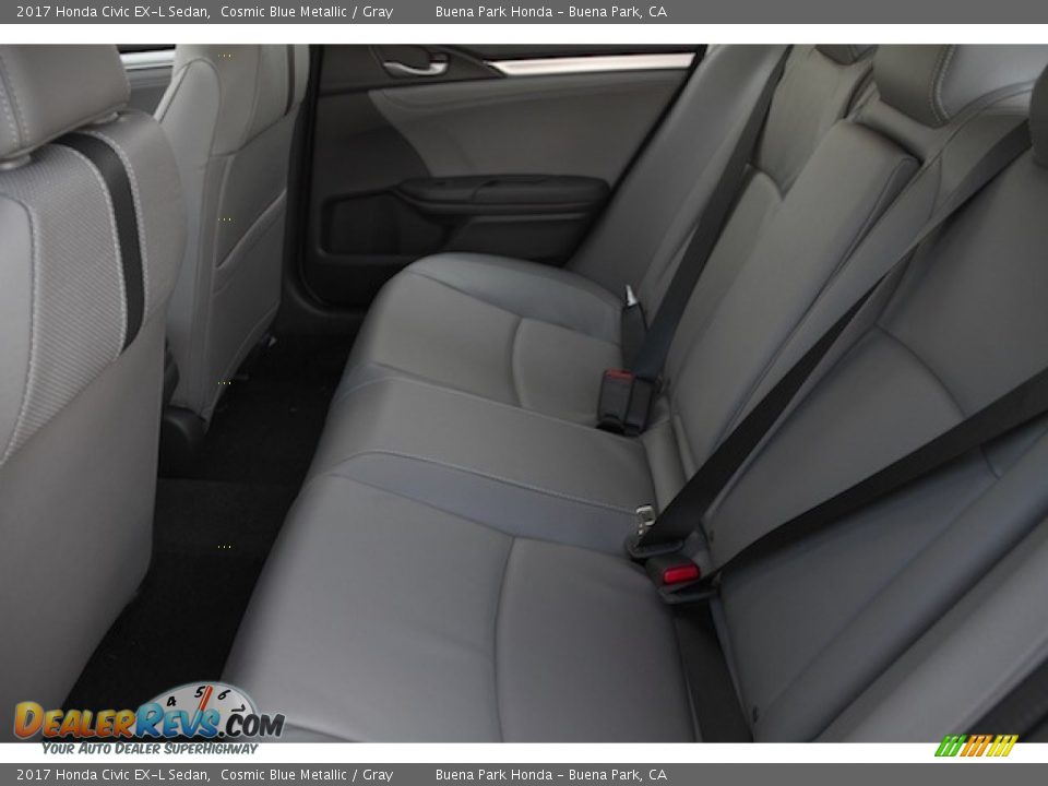 2017 Honda Civic EX-L Sedan Cosmic Blue Metallic / Gray Photo #12