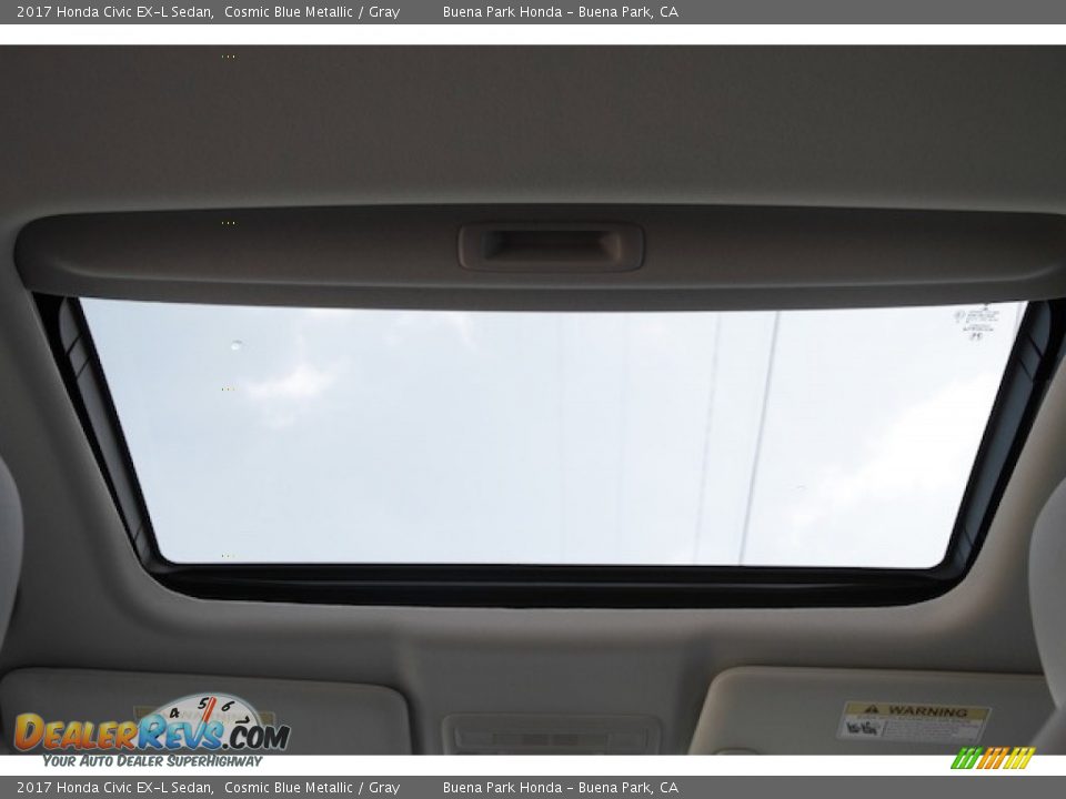 2017 Honda Civic EX-L Sedan Cosmic Blue Metallic / Gray Photo #14