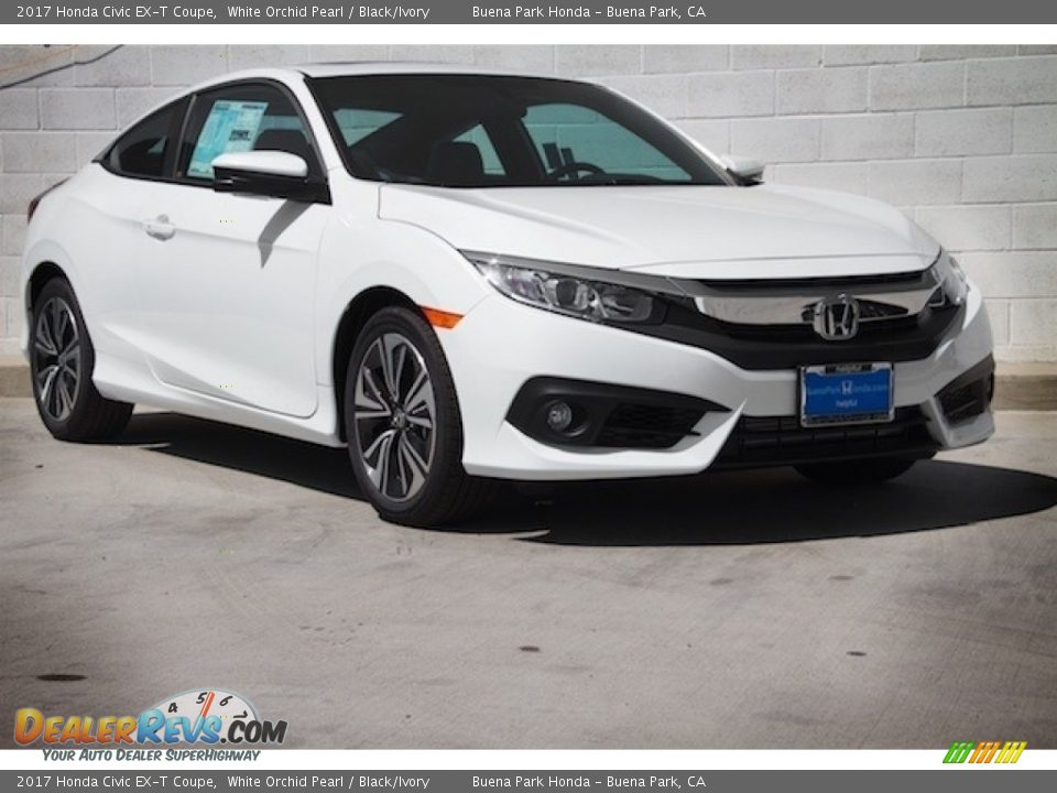 2017 Honda Civic EX-T Coupe White Orchid Pearl / Black/Ivory Photo #1