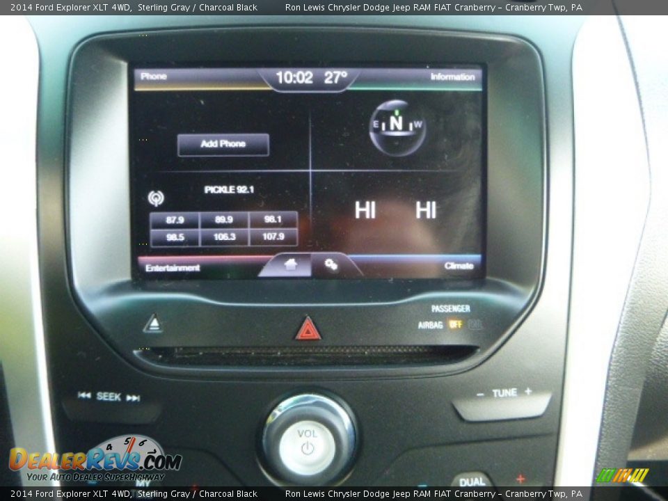 2014 Ford Explorer XLT 4WD Sterling Gray / Charcoal Black Photo #19