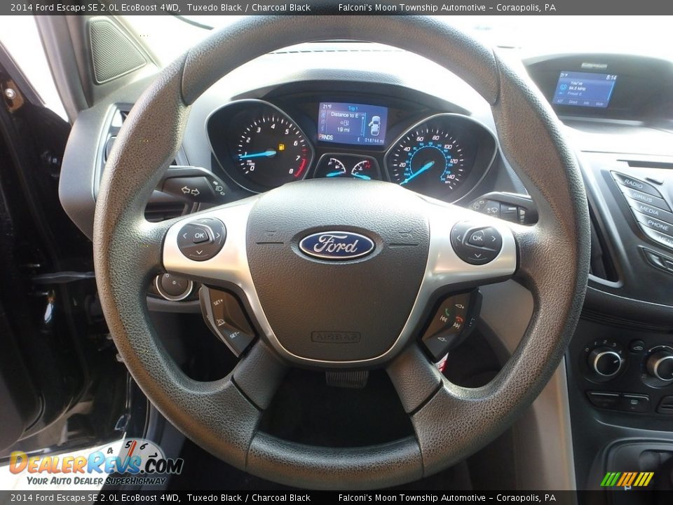 2014 Ford Escape SE 2.0L EcoBoost 4WD Tuxedo Black / Charcoal Black Photo #21