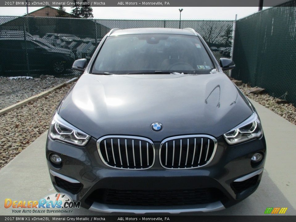2017 BMW X1 xDrive28i Mineral Grey Metallic / Mocha Photo #6