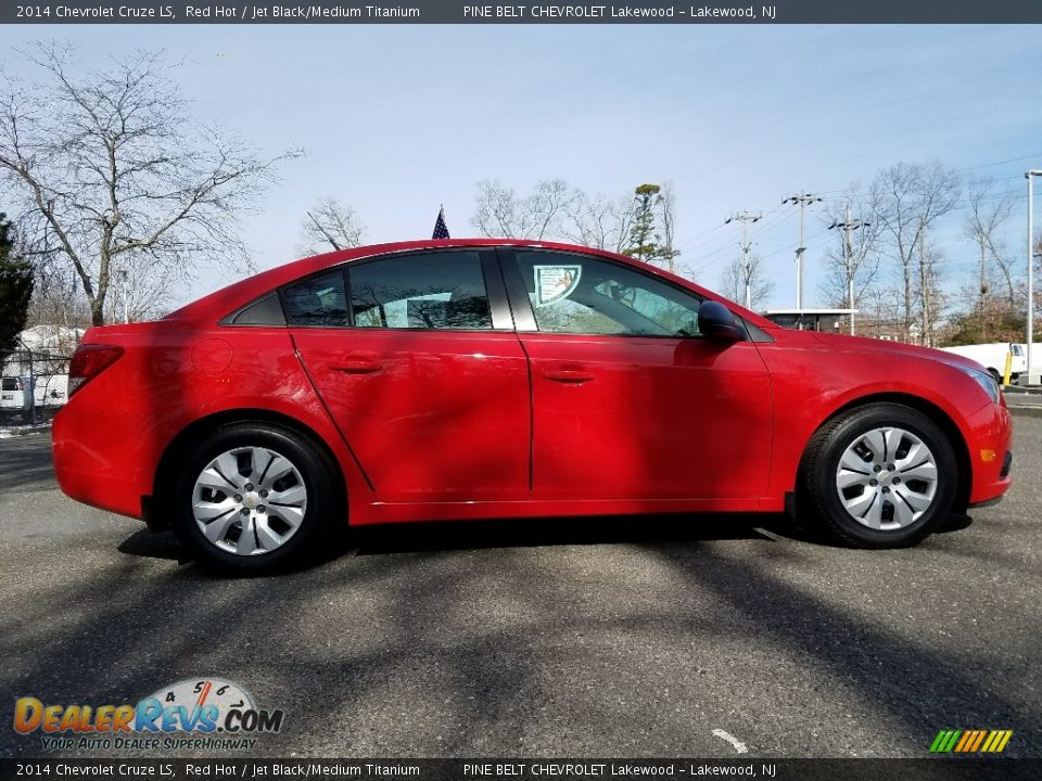 2014 Chevrolet Cruze LS Red Hot / Jet Black/Medium Titanium Photo #5